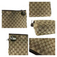 GUCCI Shoulder Bag 120811 GG canvas Brown Beige SilverMetal