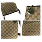 GUCCI Shoulder Bag 120811 GG canvas Brown Beige SilverMetal