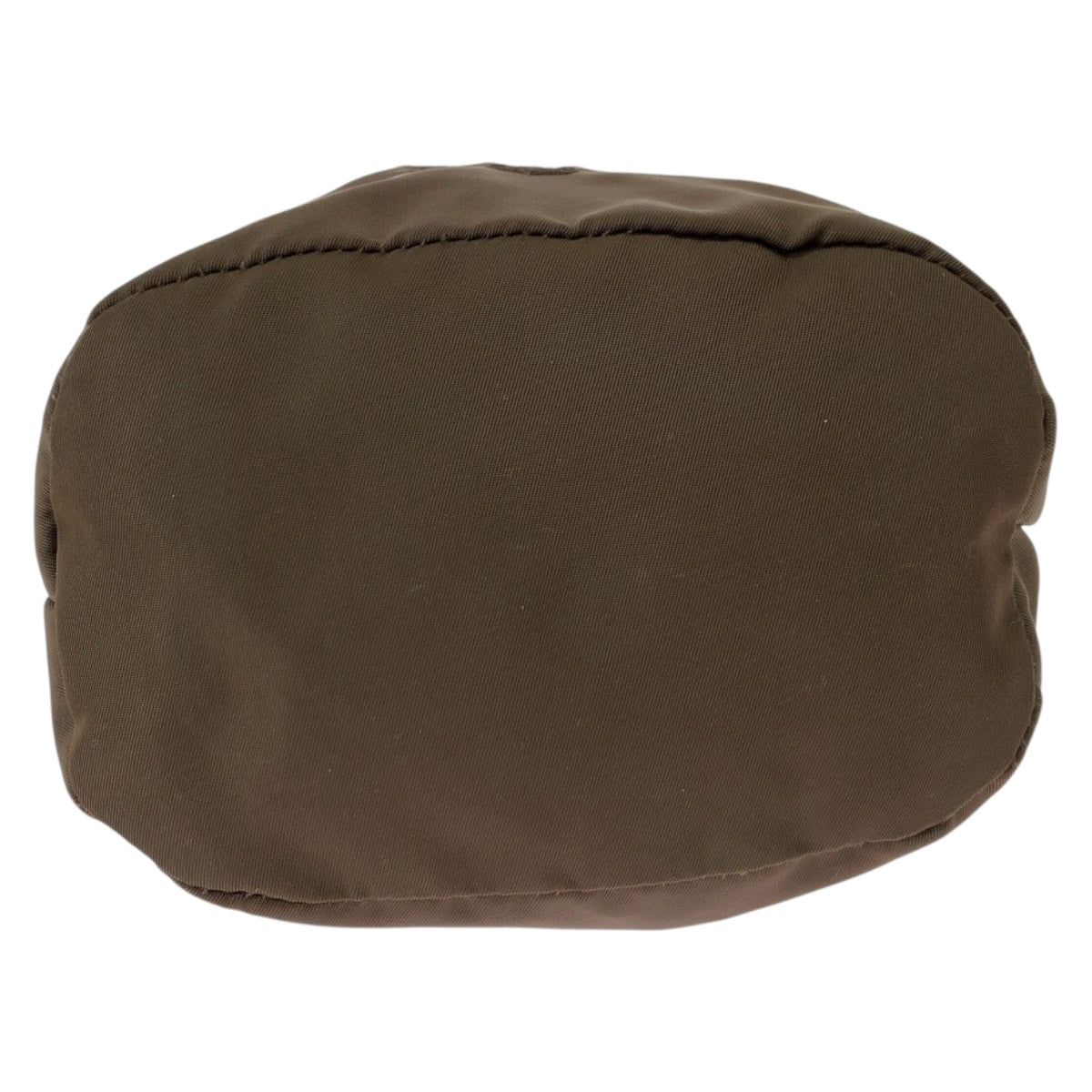 PRADA Pouch Nylon Brown Gold Metal Test logo