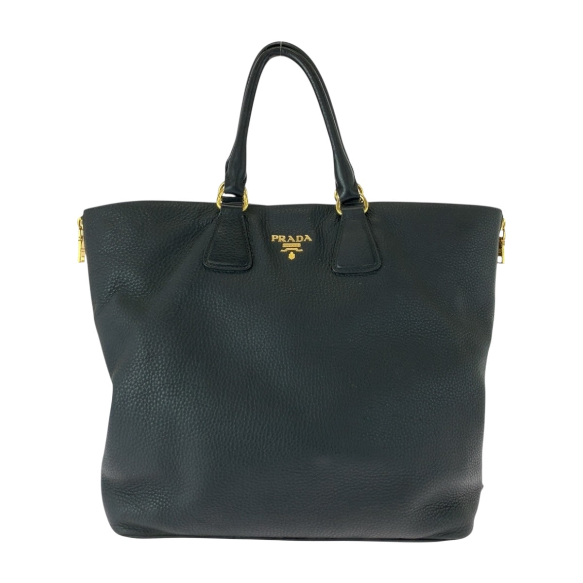 PRADA Tote Bag BN2419 leather Black GoldMetal Vitterodino