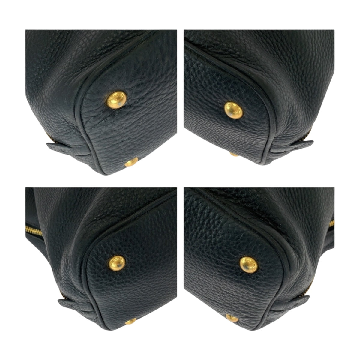 PRADA Tote Bag BN2419 leather Black GoldMetal Vitterodino