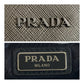 PRADA Clutch bag leather Black Red SilverMetal Saffiano floral print logo