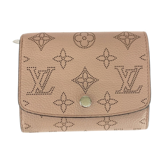 LOUIS VUITTON Bifold Wallet M62541 leather Magnolia Silver Metal Monogram Mahina Portefeuille Iris