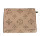 LOUIS VUITTON Bifold Wallet M62541 leather Magnolia Silver Metal Monogram Mahina Portefeuille Iris