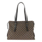 LOUIS VUITTON Tote Bag N51119 PVC Brown Gold Metal Damier Ebene Chelsea