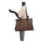LOUIS VUITTON Tote Bag N51119 PVC Brown Gold Metal Damier Ebene Chelsea