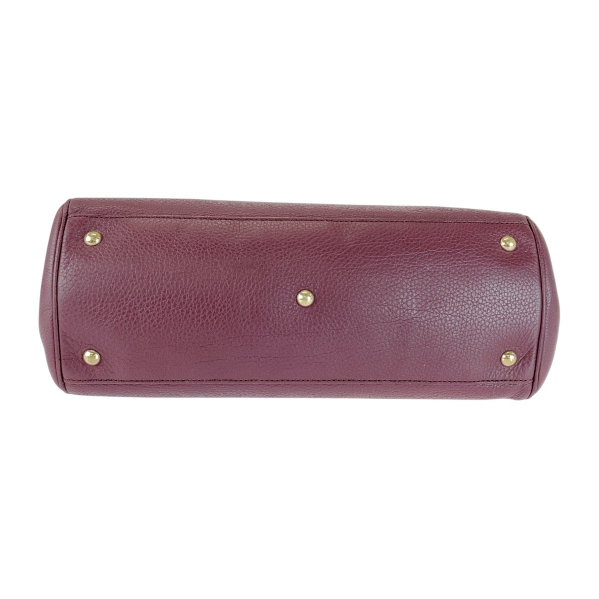 GUCCI Handbag 323660 leather Wine Red Bordeaux Gold Metal Bamboo