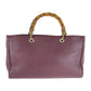 GUCCI Handbag 323660 leather Wine Red Bordeaux Gold Metal Bamboo
