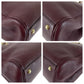 GUCCI Handbag 323660 leather Wine Red Bordeaux Gold Metal Bamboo