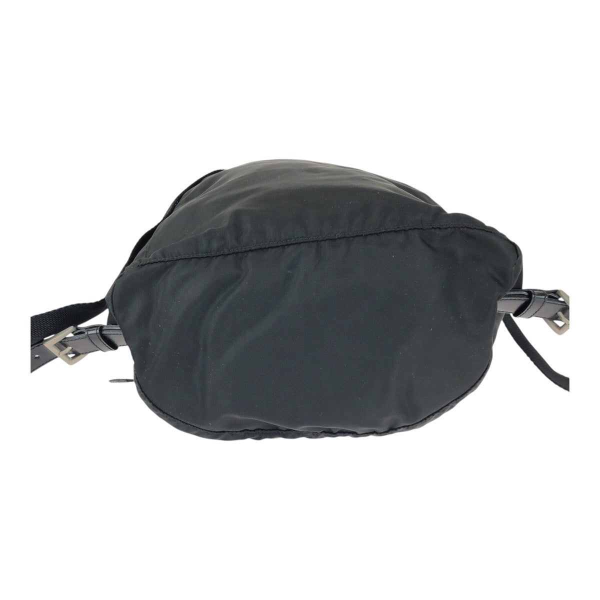 PRADA Backpack B1197F Nylon Black SilverMetal Test Triangle With logo