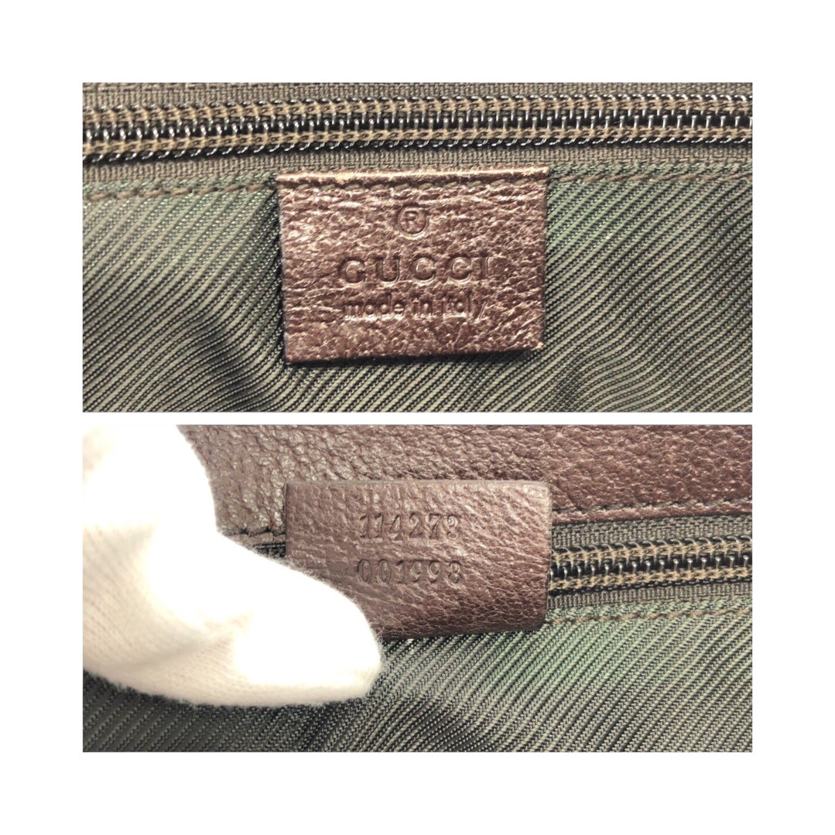 GUCCI Shoulder Bag 114273 GG canvas Beige Brown SilverMetal