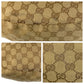 GUCCI Tote Bag 130736 GG canvas Beige Gold Metal