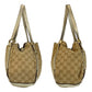 GUCCI Tote Bag 130736 GG canvas Beige Gold Metal