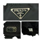 PRADA Handbag Nylon Black SilverMetal Test Triangle With logo
