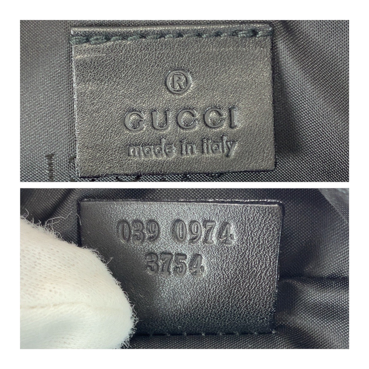 GUCCI business bag 0390974 leather Black Gunmetal