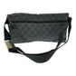 GUCCI Waist bag 23566 GG canvas Black SilverMetal