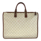 GUCCI Business bag 189899 PVC Brown Ivory Gold Metal GG plus
