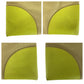 PRADA Tote Bag canvas Beige Green SilverMetal Triangle With logo