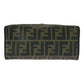 FENDI Shoulder Bag PVC Brown Gold Metal Zucca Pattern