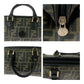 FENDI Shoulder Bag PVC Brown Gold Metal Zucca Pattern