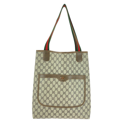 GUCCI Tote Bag 001 03 48 GG Supreme Canvas Beige brown Sherry line