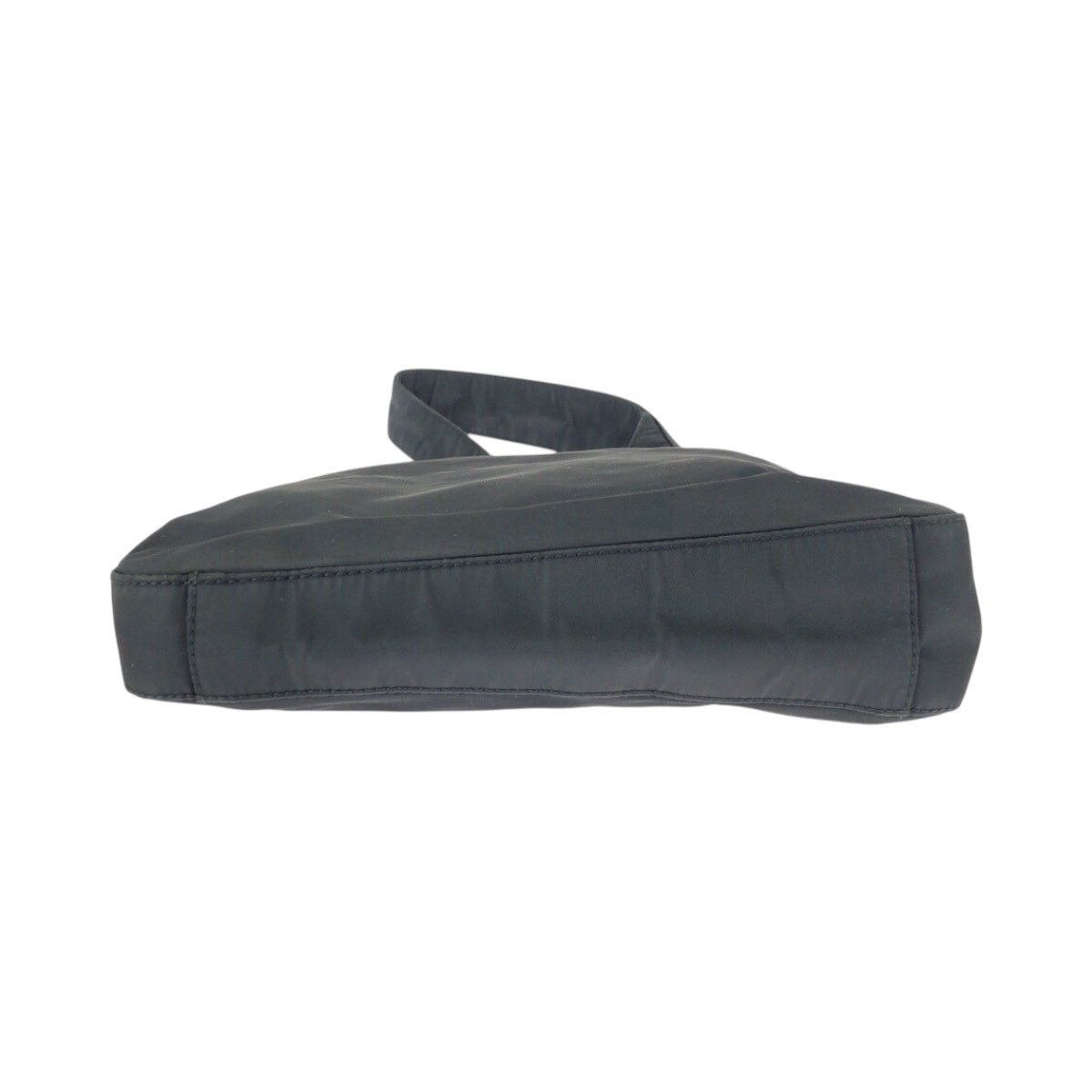 PRADA Shoulder Bag Nylon Black Silver Test Triangle With logo asymmetrical