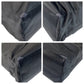 PRADA Tote Bag Satin Black SilverMetal Triangle With logo