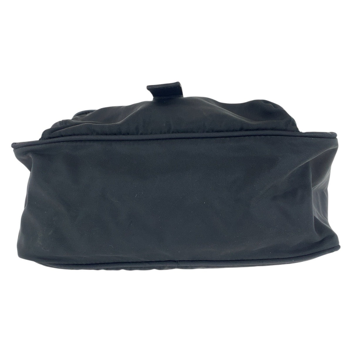 PRADA Shoulder Bag Nylon Black Silver Test Triangle With logo