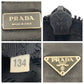 PRADA Shoulder Bag Nylon Black Silver Test Triangle With logo