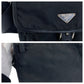 PRADA Shoulder Bag Nylon Black Silver Test Triangle With logo