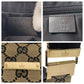 GUCCI Shoulder Bag 019 0433 GG canvas Beige Black Gold Metal