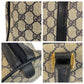 GUCCI Handbag 24 02 007 GG Supreme Canvas Gray Navy Gold Metal Sherry line