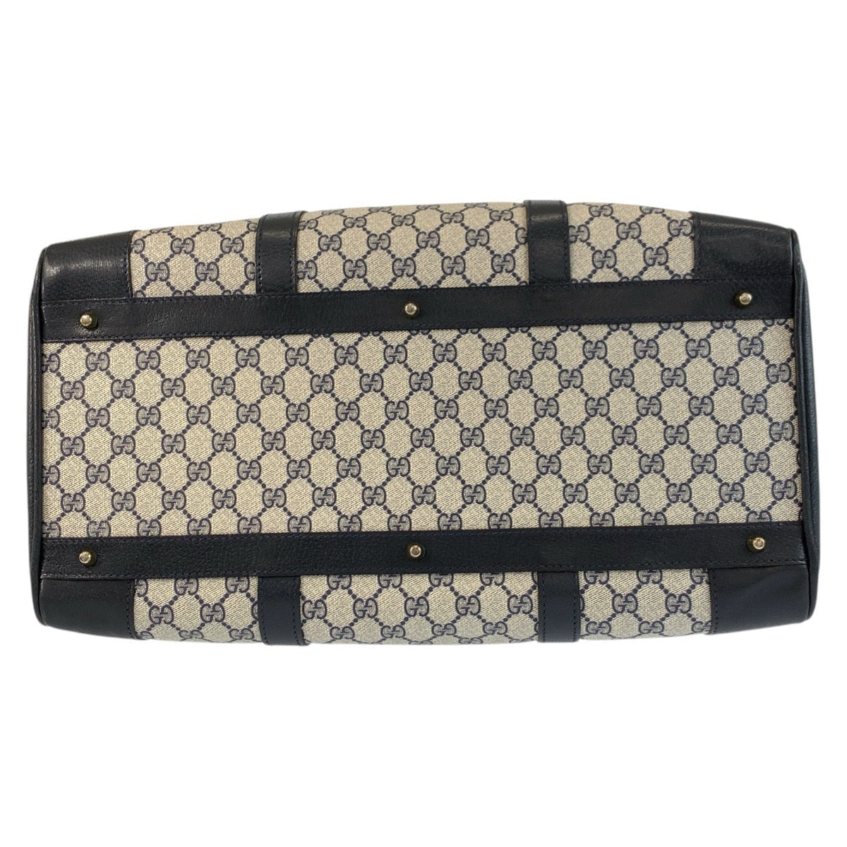 GUCCI Boston Duffel bag GG Supreme Canvas Gray navy