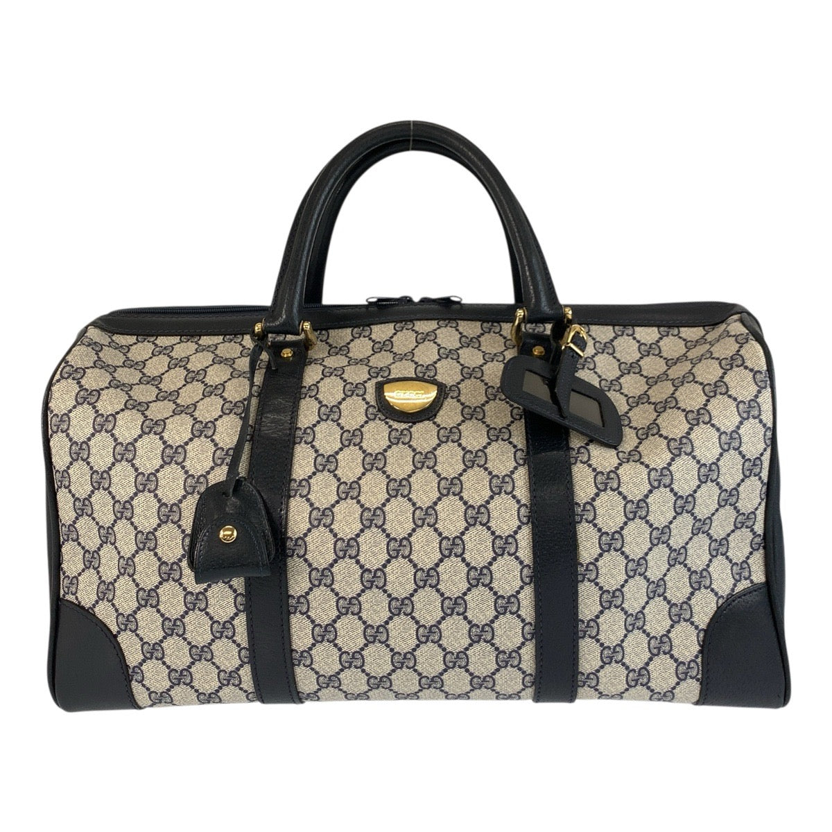 GUCCI Boston Duffel bag GG Supreme Canvas Gray navy