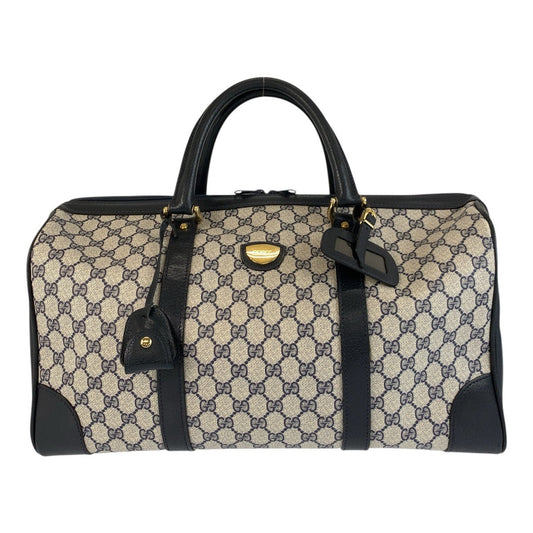 GUCCI Boston Duffel bag GG Supreme Canvas Gray navy