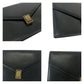 SAINT LAURENT Clutch bag leather Black GoldMetal YSL
