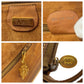 GUCCI Clutch bag 004 113 0367 Suede Brown Beige Gold Metal
