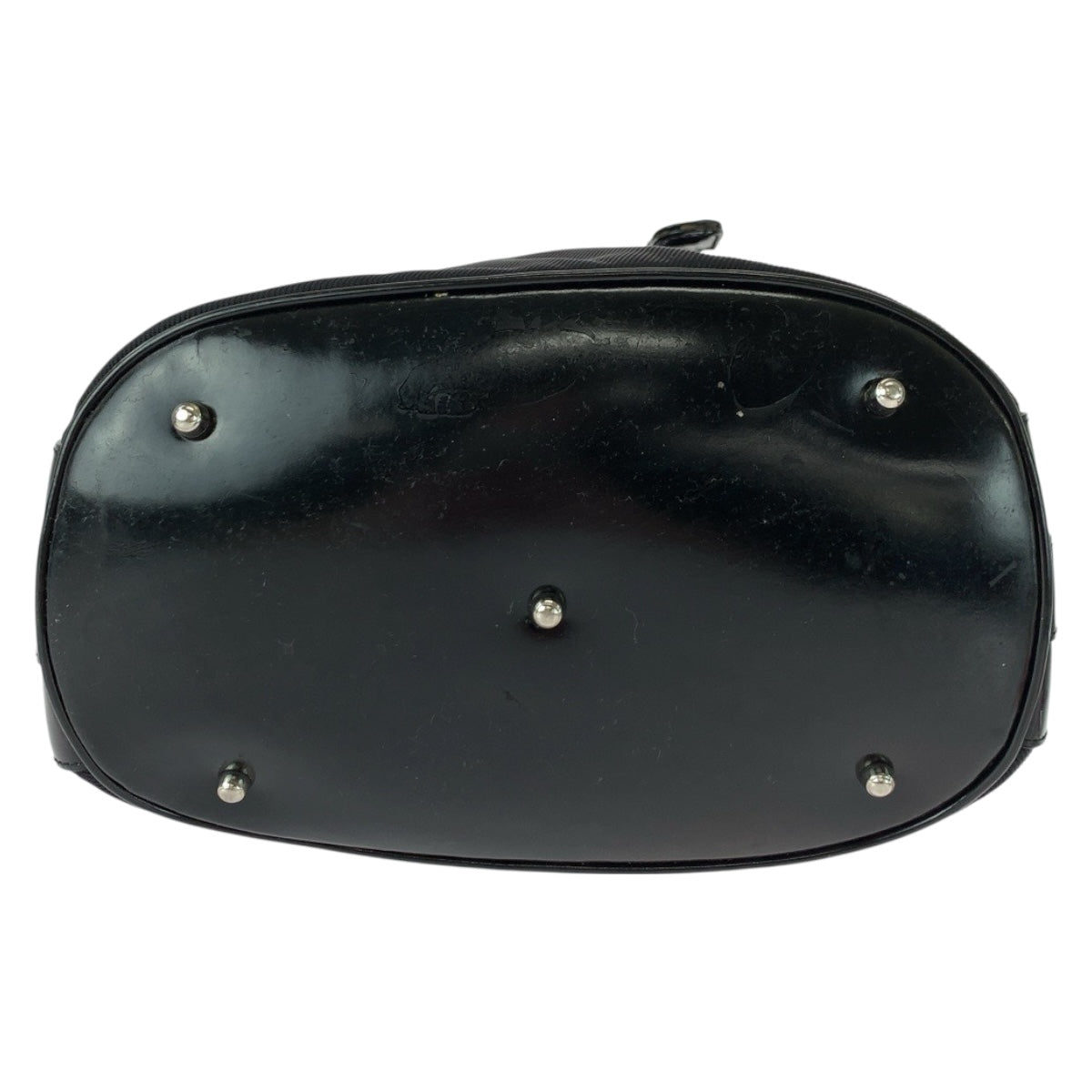 GUCCI Shoulder Bag 001 2404 16570 Nylon Black Brown SilverMetal Bamboo