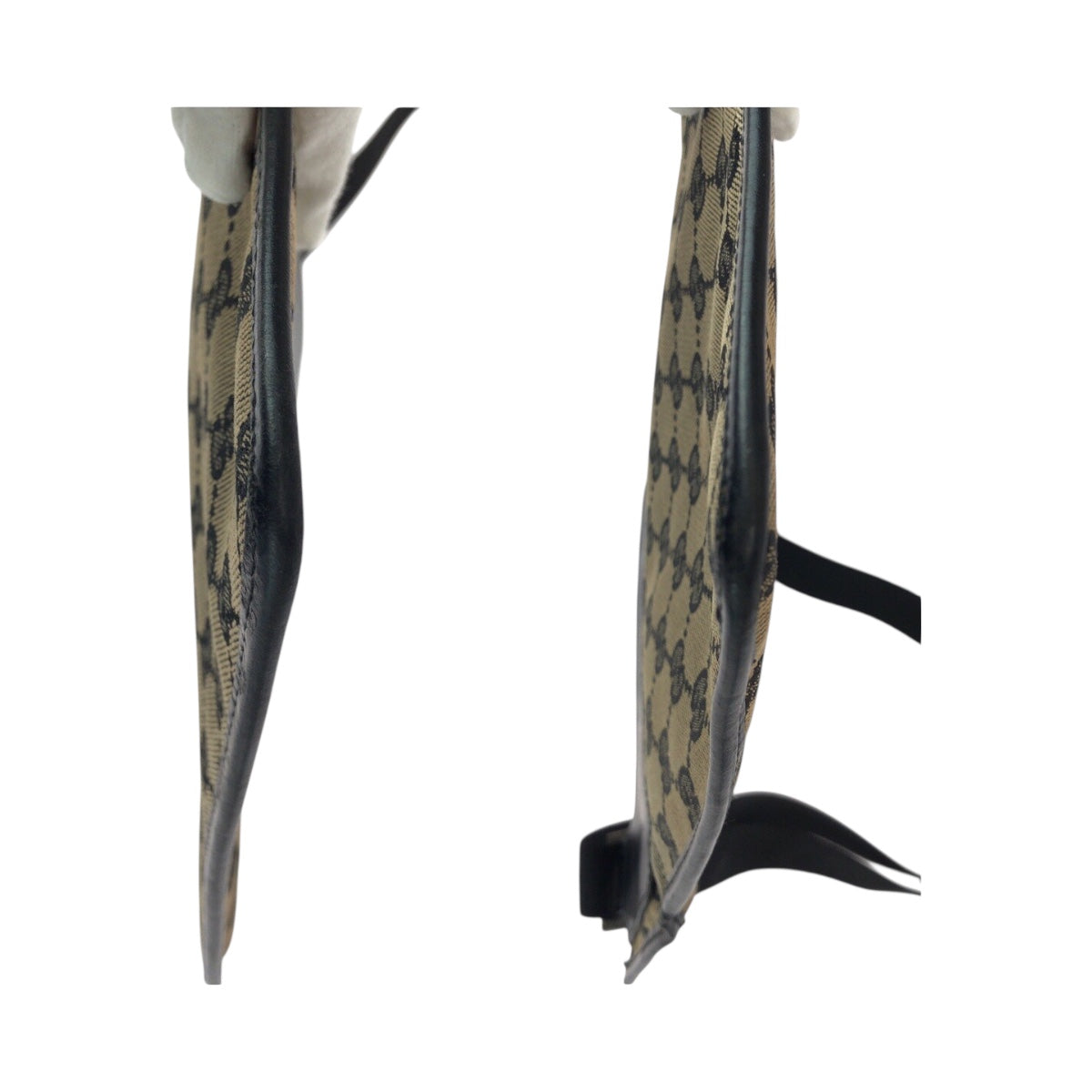 GUCCI Shoulder Bag 019 0348 GG canvas Beige Gray Silver Metal