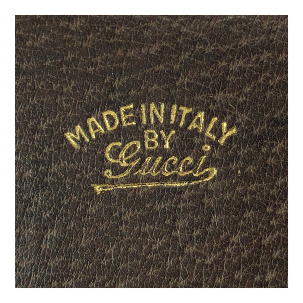 GUCCI Shoulder Bag leather Brown Gold Metal Old Gucci Sherry line