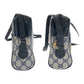 GUCCI Shoulder Bag 68 001 3654 PVC Navy Gold Metal Sherry line Old Gucci