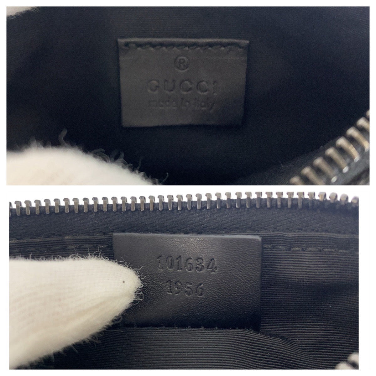 GUCCI Handbag 101634 GG canvas Black black