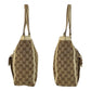 GUCCI Tote Bag 146247 GG canvas Beige Ivory Gold Metal Abbey