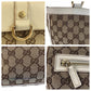 GUCCI Tote Bag 146247 GG canvas Beige Ivory Gold Metal Abbey