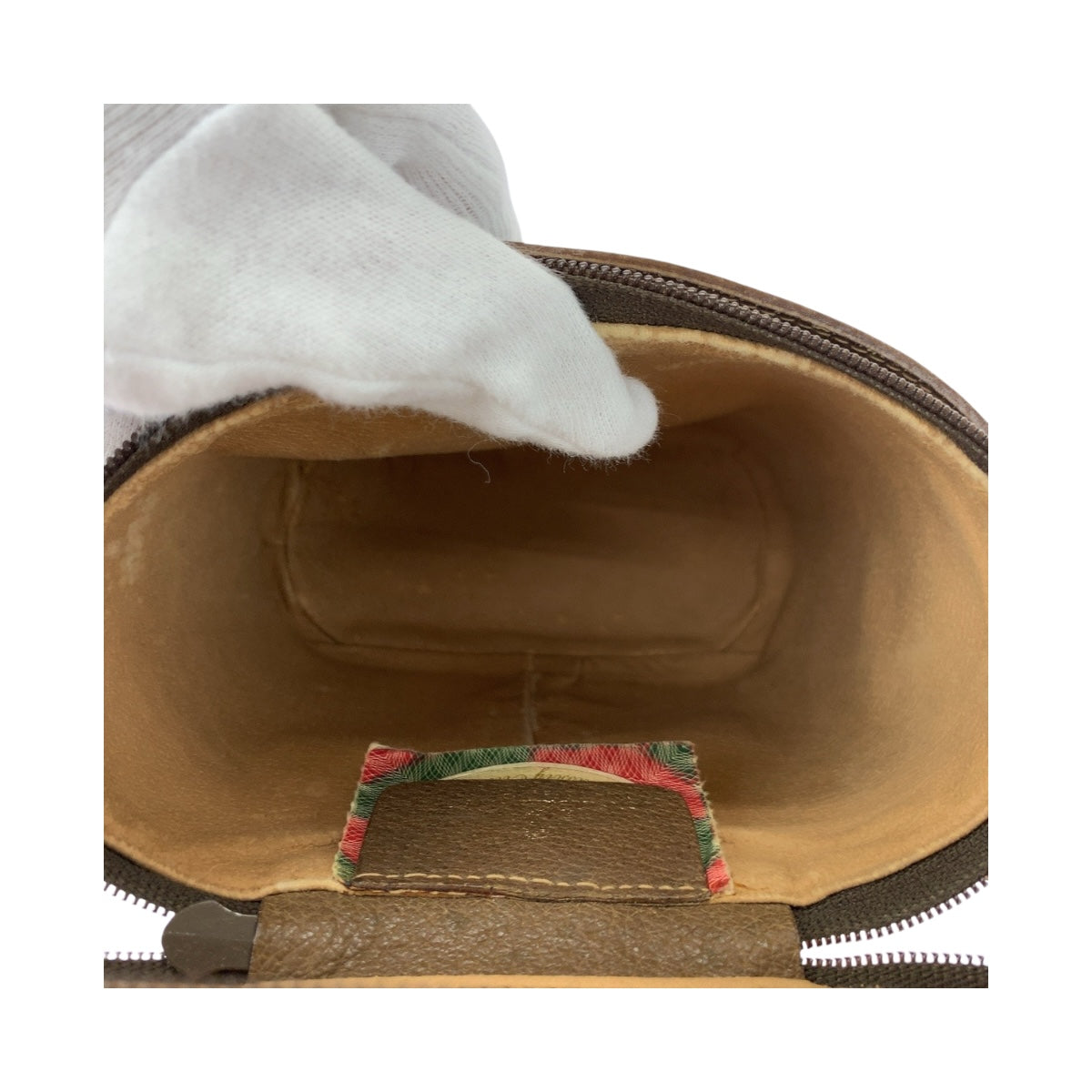 GUCCI Shoulder Bag 904 02 070 GG Supreme Canvas Beige Brown Gold Metal Old Gucci Shelly Line