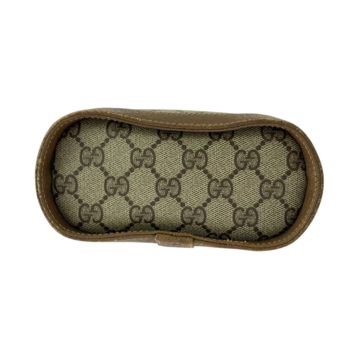 GUCCI Shoulder Bag 904 02 070 GG Supreme Canvas Beige Brown Gold Metal Old Gucci Shelly Line