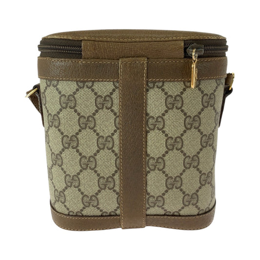 GUCCI Shoulder Bag 904 02 070 GG Supreme Canvas Beige Brown Gold Metal Old Gucci Shelly Line