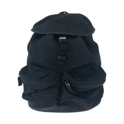 PRADA Backpack Nylon black Test Triangle With logo