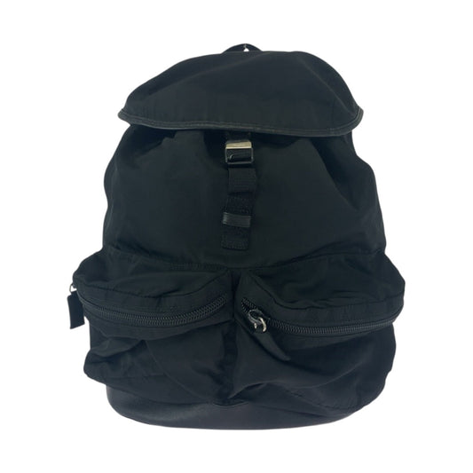 PRADA Backpack Nylon black Test Triangle With logo