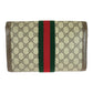 GUCCI Clutch bag 89 01 006 GG Supreme Canvas Beige brown Sherry line